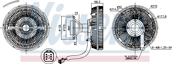 Nissens 86245 - Зчеплення, вентилятор радіатора avtolavka.club