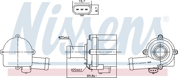 Nissens 832152 - Водяний насос avtolavka.club