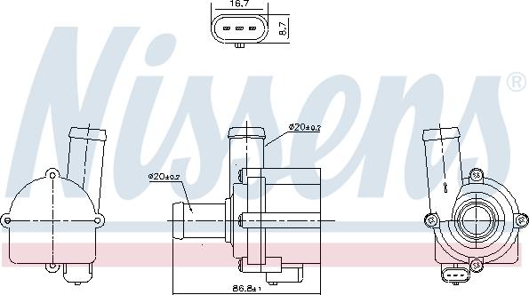 Nissens 832121 - Водяний насос avtolavka.club