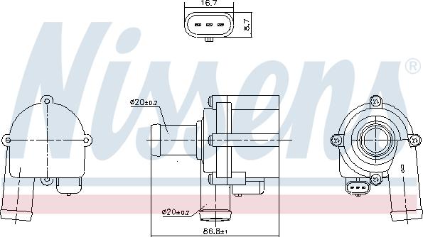 Nissens 832172 - Водяний насос avtolavka.club