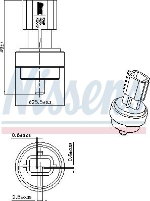 Nissens 207006 - Датчик, температура охолоджуючої рідини avtolavka.club