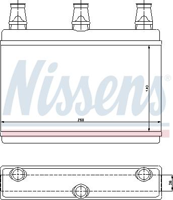 Nissens 70522 - Теплообмінник, опалення салону avtolavka.club