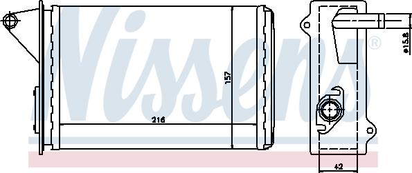 Nissens 71429 - Теплообмінник, опалення салону avtolavka.club