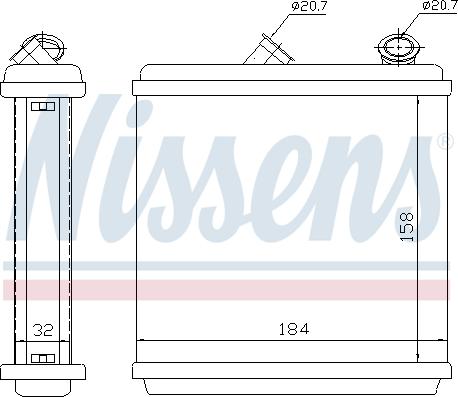 Nissens 72635 - Теплообмінник, опалення салону avtolavka.club