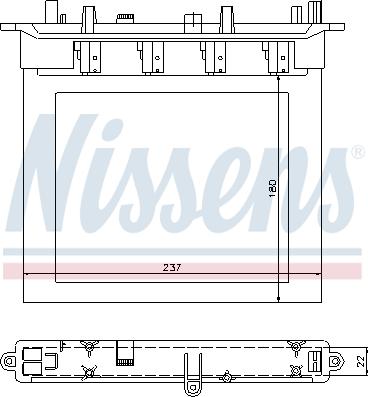 Nissens 72033 - Теплообмінник, опалення салону avtolavka.club