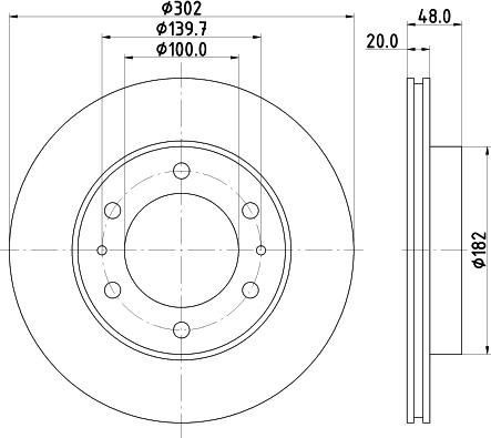 Nisshinbo ND1066K - Гальмівний диск avtolavka.club