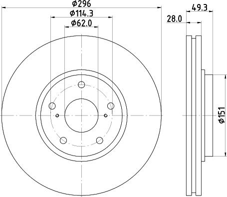 Nisshinbo ND1086K - Гальмівний диск avtolavka.club