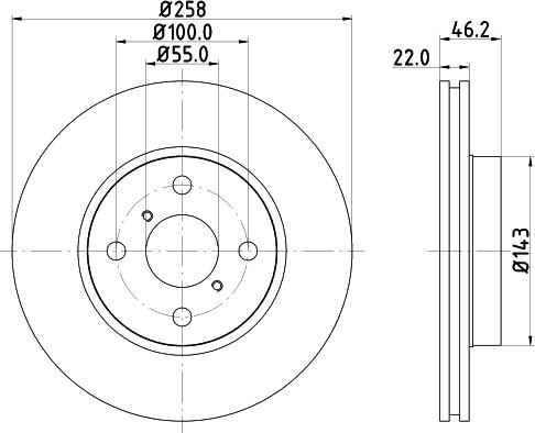 Nisshinbo ND1026K - Гальмівний диск avtolavka.club