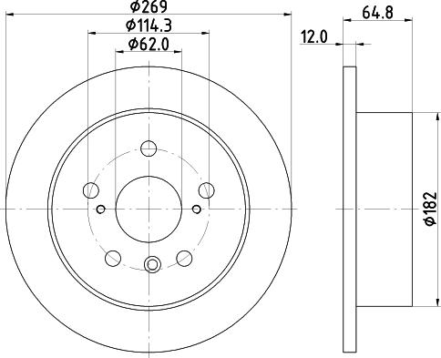 Nisshinbo ND1107K - Гальмівний диск avtolavka.club