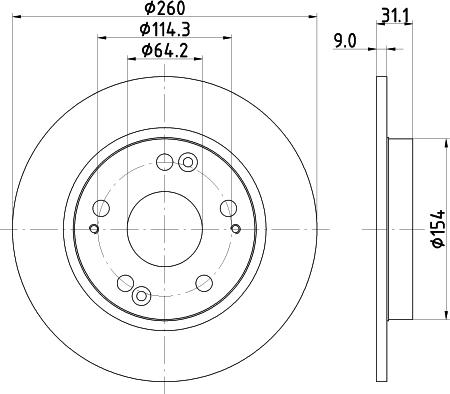 Nisshinbo ND8043K - Гальмівний диск avtolavka.club