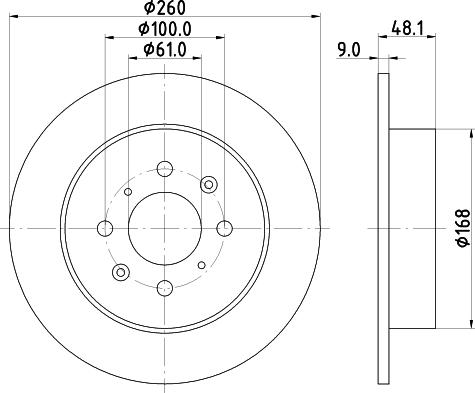 Nisshinbo ND8009K - Гальмівний диск avtolavka.club