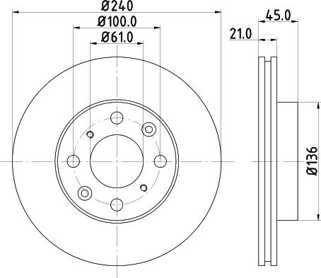 Nisshinbo ND8017K - Гальмівний диск avtolavka.club