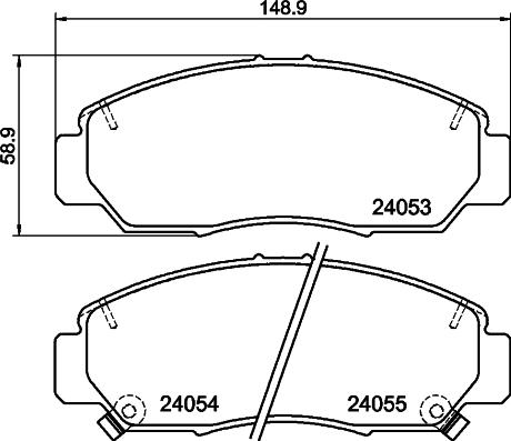 HELLA PAGID 355010981 - Гальмівні колодки, дискові гальма avtolavka.club