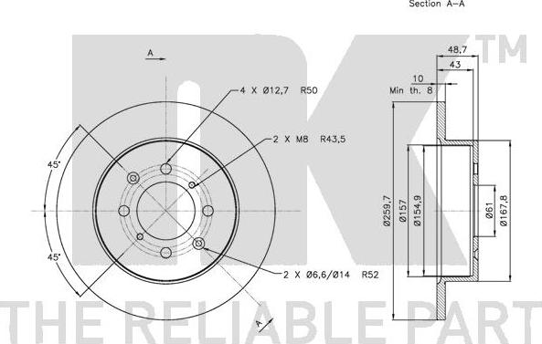 NK 312633 - Гальмівний диск avtolavka.club