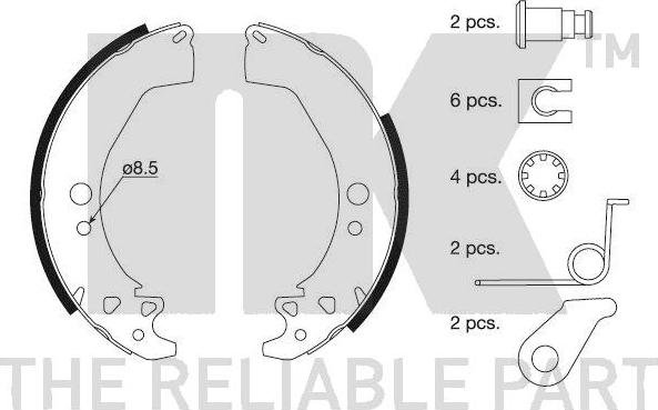 NK 2737649 - Комплект гальм, барабанний механізм avtolavka.club