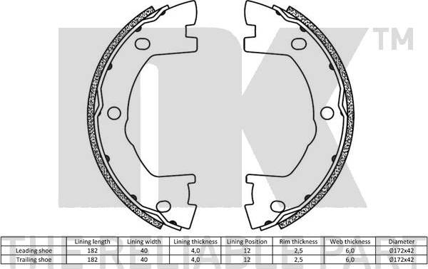 NK 2723841 - Комплект гальм, ручник, парковка avtolavka.club