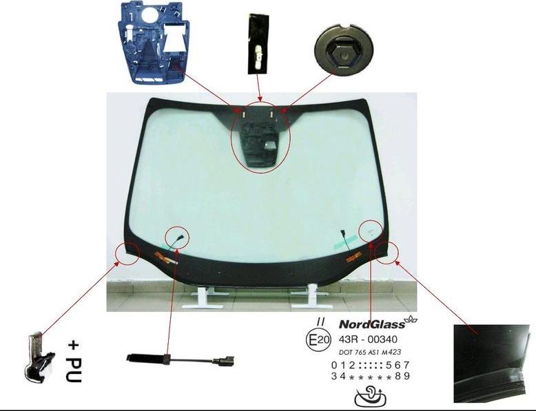 NordGlass 4045990 - Вітрове скло avtolavka.club
