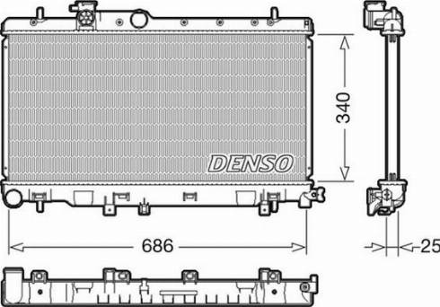 NPS DRM36020 - Радіатор, охолодження двигуна avtolavka.club