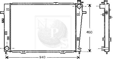 NPS H156I25 - Радіатор, охолодження двигуна avtolavka.club