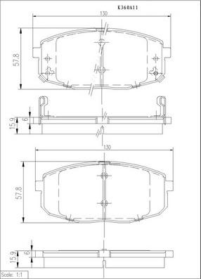 NPS K360A11 - Гальмівні колодки, дискові гальма avtolavka.club