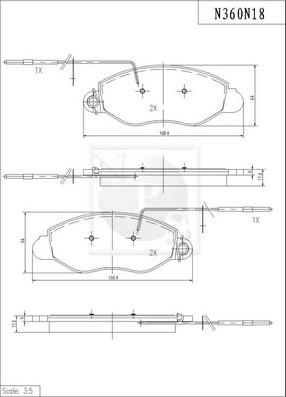 NPS N360N18 - Гальмівні колодки, дискові гальма avtolavka.club