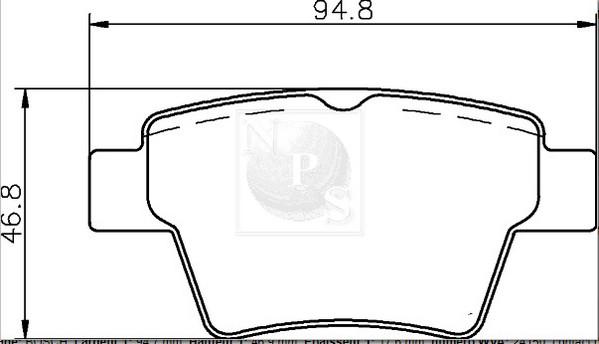 NPS P361A05 - Гальмівні колодки, дискові гальма avtolavka.club