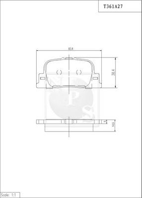 NPS T361A27 - Гальмівні колодки, дискові гальма avtolavka.club