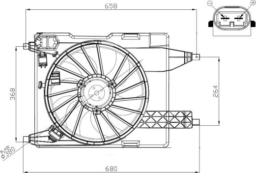 NRF 47966 - Вентилятор, охолодження двигуна avtolavka.club