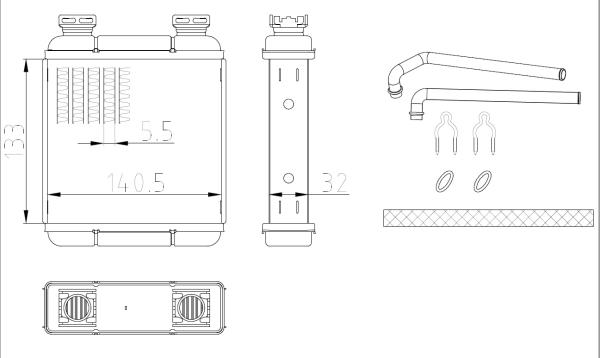 NRF 54411 - Теплообмінник, опалення салону avtolavka.club