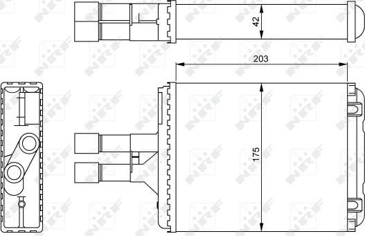 NRF 54242 - Теплообмінник, опалення салону avtolavka.club