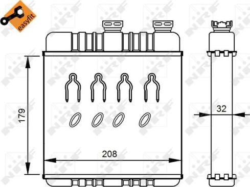 NRF 54279 - Теплообмінник, опалення салону avtolavka.club