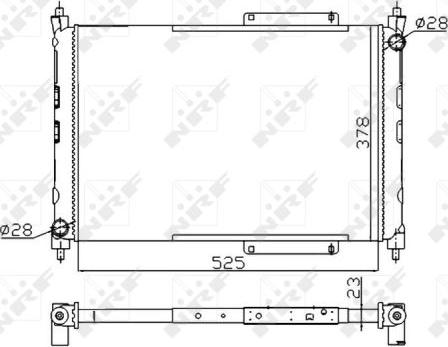 NRF 55425A - Радіатор, охолодження двигуна avtolavka.club