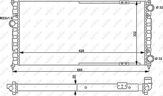 NRF 58095 - Радіатор, охолодження двигуна avtolavka.club