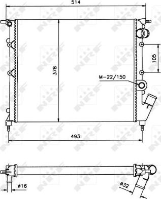 NRF 58105 - Радіатор, охолодження двигуна avtolavka.club