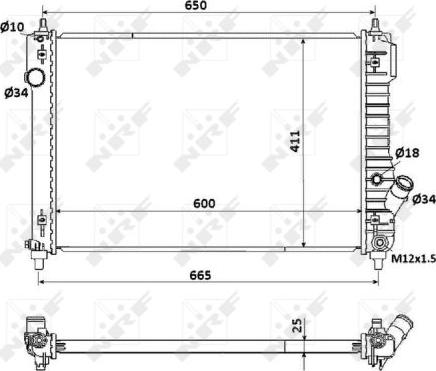 NRF 53903 - Радіатор, охолодження двигуна avtolavka.club