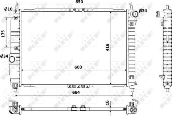 NRF 53902A - Радіатор, охолодження двигуна avtolavka.club