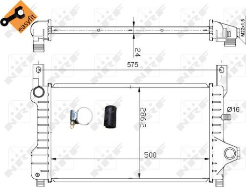 NRF 53635 - Радіатор, охолодження двигуна avtolavka.club