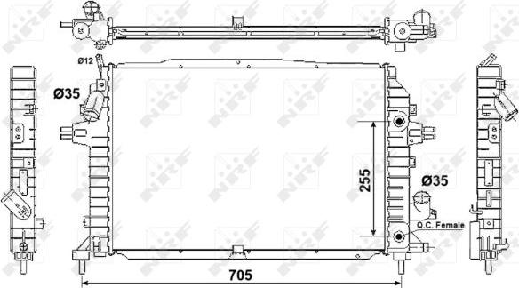 NRF 53082 - Радіатор, охолодження двигуна avtolavka.club