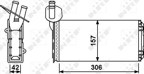 NRF 53889 - Теплообмінник, опалення салону avtolavka.club