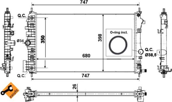 NRF 53777 - Радіатор, охолодження двигуна avtolavka.club