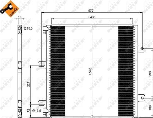 NRF 35901 - Конденсатор, кондиціонер avtolavka.club