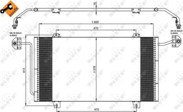 NRF 35908 - Конденсатор, кондиціонер avtolavka.club