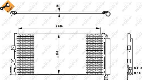 NRF 350332 - Конденсатор, кондиціонер avtolavka.club