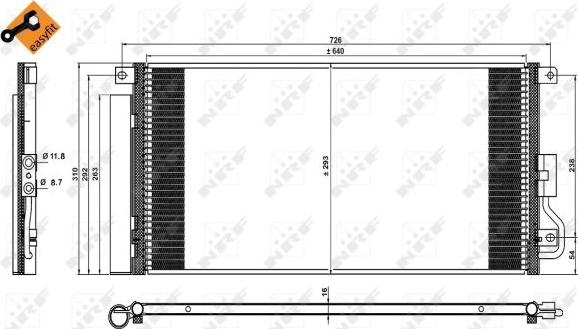 NRF 350227 - Конденсатор, кондиціонер avtolavka.club