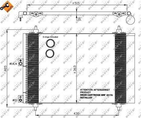 NRF 35843 - Конденсатор, кондиціонер avtolavka.club