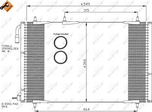 NRF 35836 - Конденсатор, кондиціонер avtolavka.club