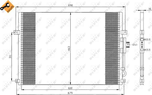 NRF 35275 - Конденсатор, кондиціонер avtolavka.club