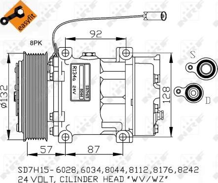 NRF 32412G - Компресор, кондиціонер avtolavka.club