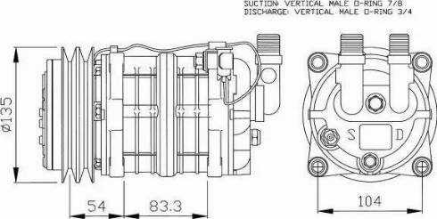 NRF 32035G - Компресор, кондиціонер avtolavka.club