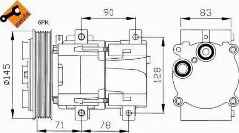 NRF 32076G - Компресор, кондиціонер avtolavka.club